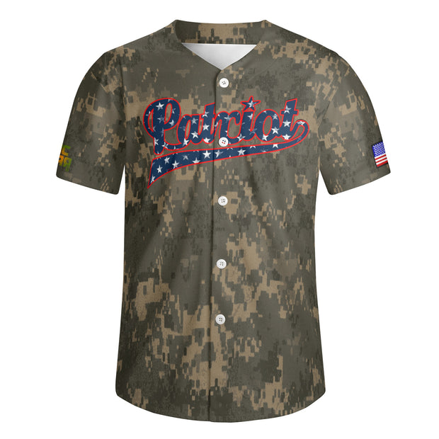Patriot Camo Red White & Blue Liberty Baseball Jersey