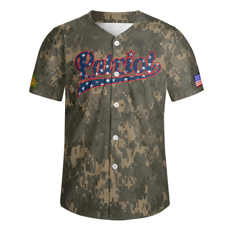 Patriot Camo Red White & Blue Liberty Baseball Jersey