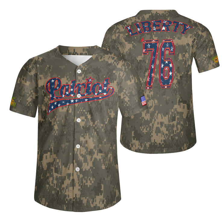 Patriot Camo Red White & Blue Liberty Baseball Jersey