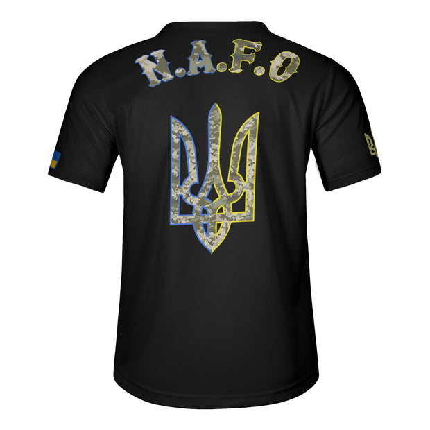 Black Camo Short Sleeve Baseball Jersey