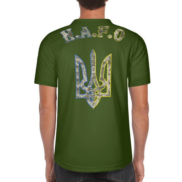 Olive Green Camo Short Sleeve Baseball Jersey