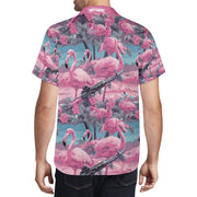 Armed Flamingo Hawaiian Shirt