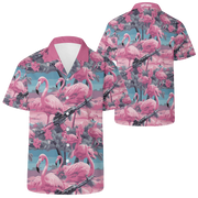 Armed Flamingo Hawaiian Shirt