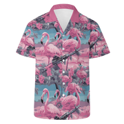 Armed Flamingo Hawaiian Shirt