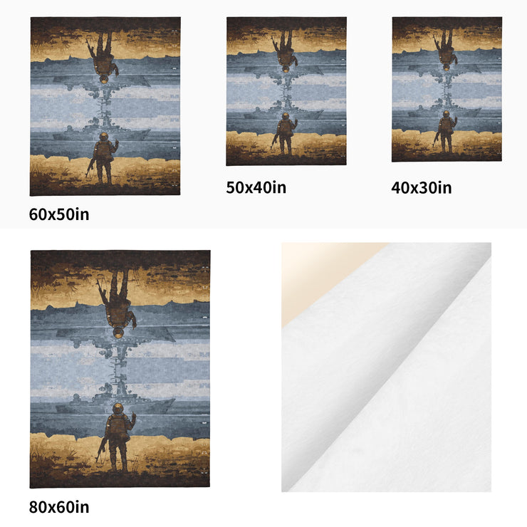 Long Vertical Flannel Breathable Blanket (Design 2)(4 Sizes)