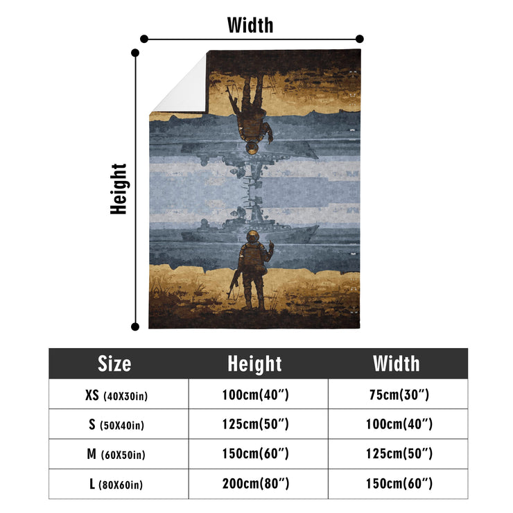 Long Vertical Flannel Breathable Blanket (Design 2)(4 Sizes)
