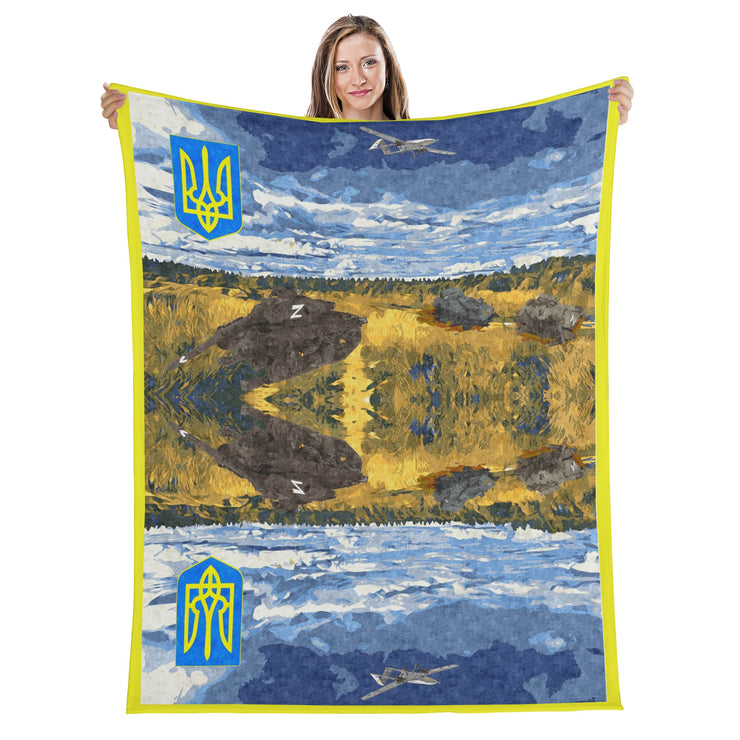 Long Vertical Flannel Breathable Blanket (Design 4)(4 Sizes)