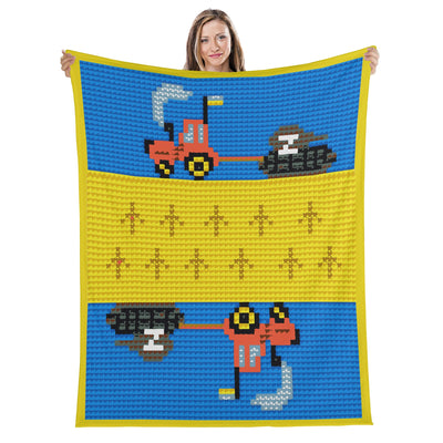 Long Vertical Flannel Breathable Blanket (Design 5)(4 Sizes)