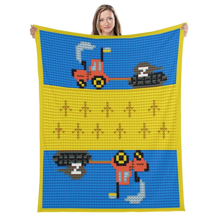 Long Vertical Flannel Breathable Blanket (Design 5)(4 Sizes)