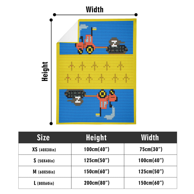 Long Vertical Flannel Breathable Blanket (Design 5)(4 Sizes)