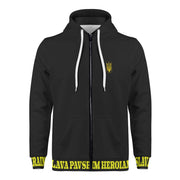 Black "Glory To The Heros Glory To Ukraine" Zip Hoodie