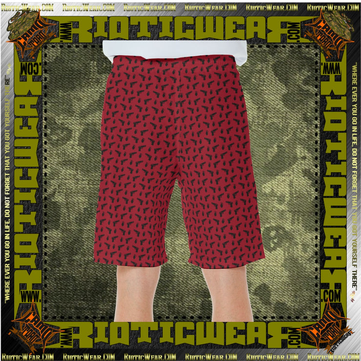 Maroon Pistol  Casual Beach Shorts Trunk
