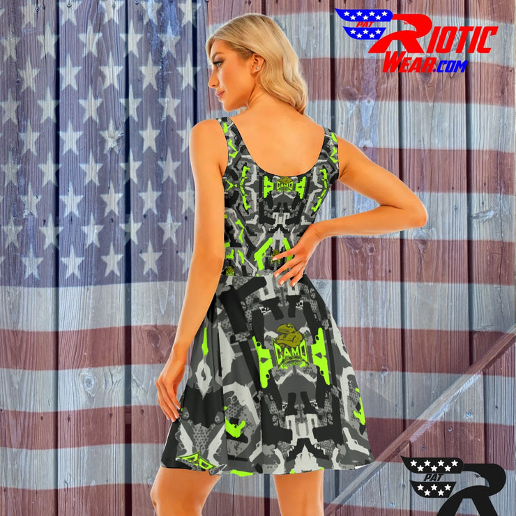 "Lime Gun" Camo Toad Day Dress