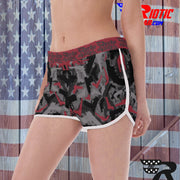 "Maroon Gun" Camo Toad Ladies Track & Field Shorts