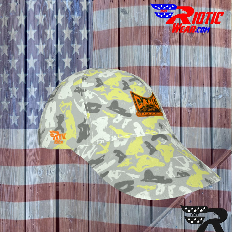 "Light Yellow Sexy" Camo Toad Snap-Back Cap