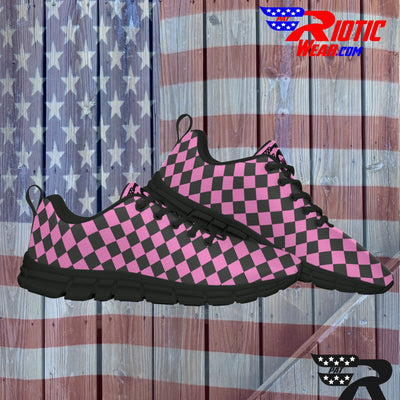 [[ Pink Checkered ]] Sports Athletic Premium Shoes