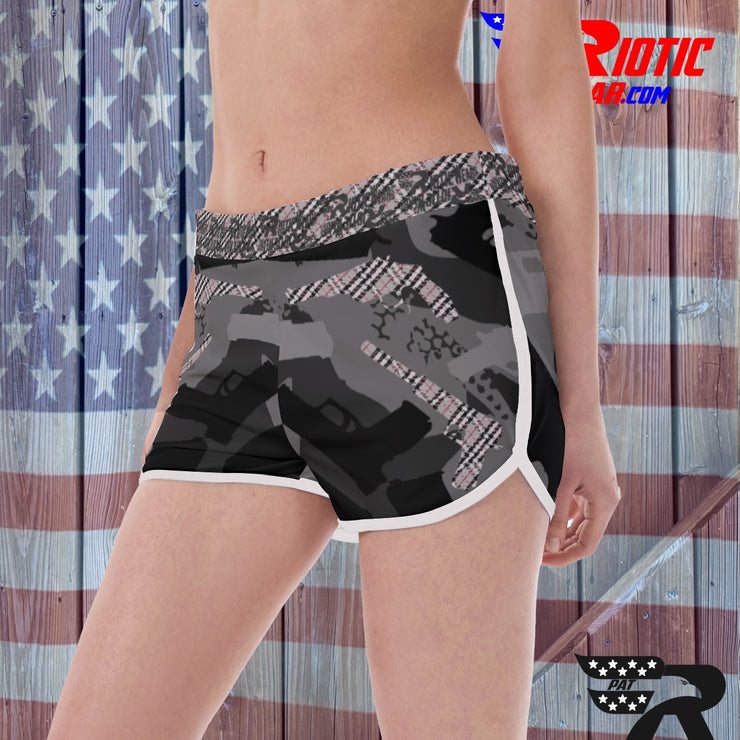 "Bur-Berry Gun" Camo Toad Ladies Track & Field Shorts
