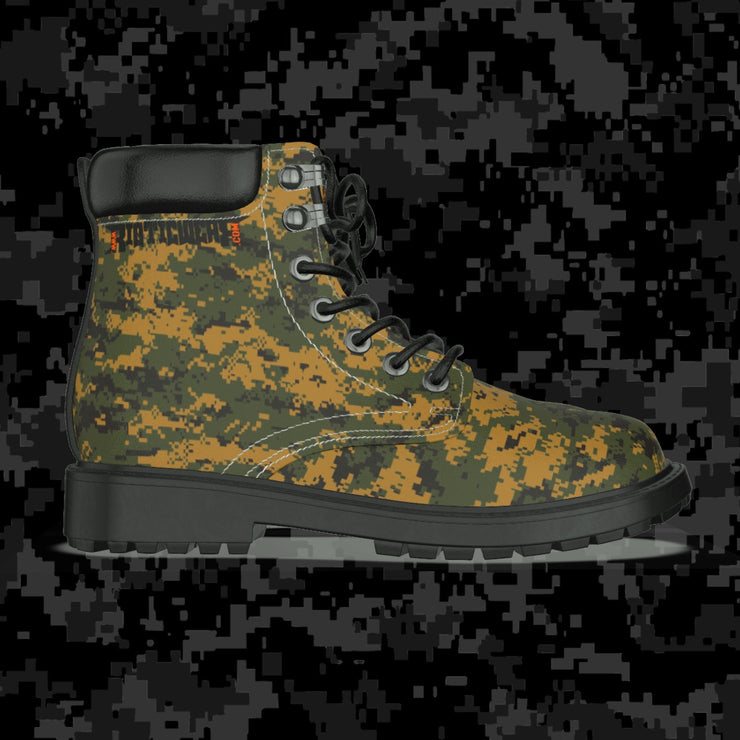 "Digital Steppe" Camo Toad Men's Lace-Up Short Boots
