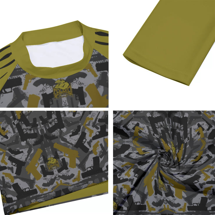 "Dark Gold Gun" Camo Toad Athletic Long Sleeve Premium Tee