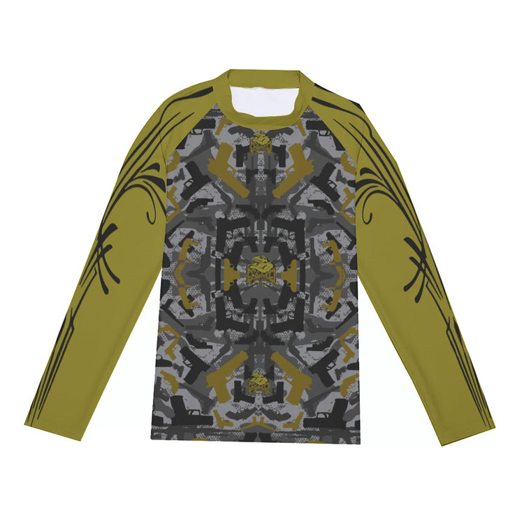 "Dark Gold Gun" Camo Toad Athletic Long Sleeve Premium Tee