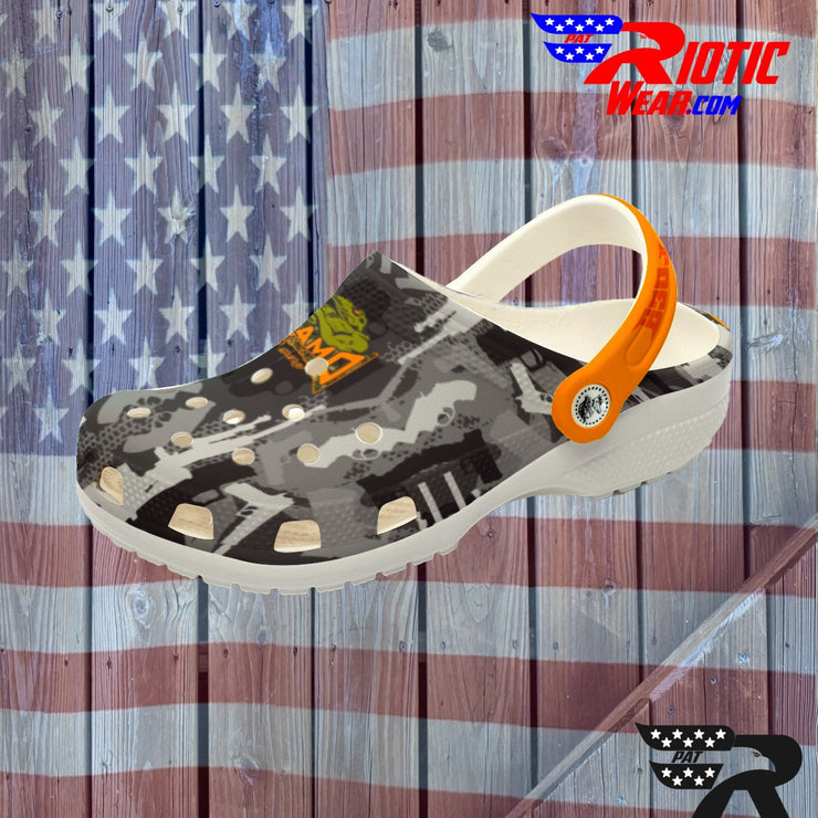 "Camo Toes" Grey  (Not Crocs......of sh*t)