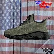 "Tree Blend" Camo Toad Men's Light Sports Shoes  (White or Black Soles)