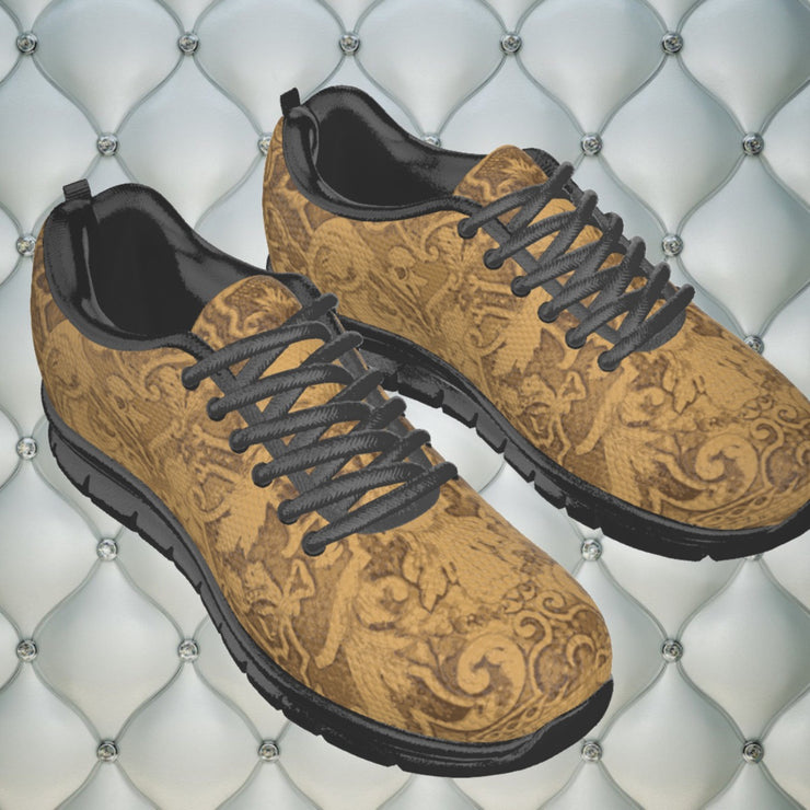 [[ Worked Leather Print ]] Men's Casual Shoe Black Soles