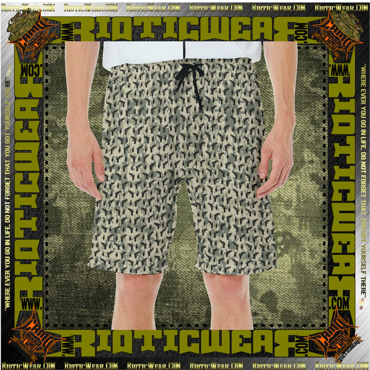 Digital Camo Pistol  Casual Beach Shorts Trunk