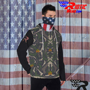 "Classic Color-Block Gun" Camo Toad Hoodie w/ Face Cover