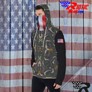 "Classic Color-Block Gun" Camo Toad Hoodie w/ Face Cover