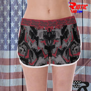 "Maroon Gun" Camo Toad Ladies Track & Field Shorts