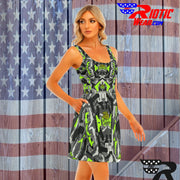 "Lime Gun" Camo Toad Day Dress