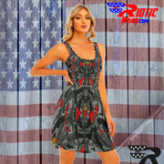 "Dark Red Gun" Camo Toad Day Dress