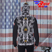 "Dark Color-Block Gun" Camo Toad Hoodie w/ Face Cover