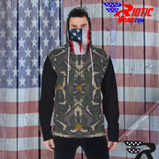 "Classic Color-Block Gun" Camo Toad Hoodie w/ Face Cover