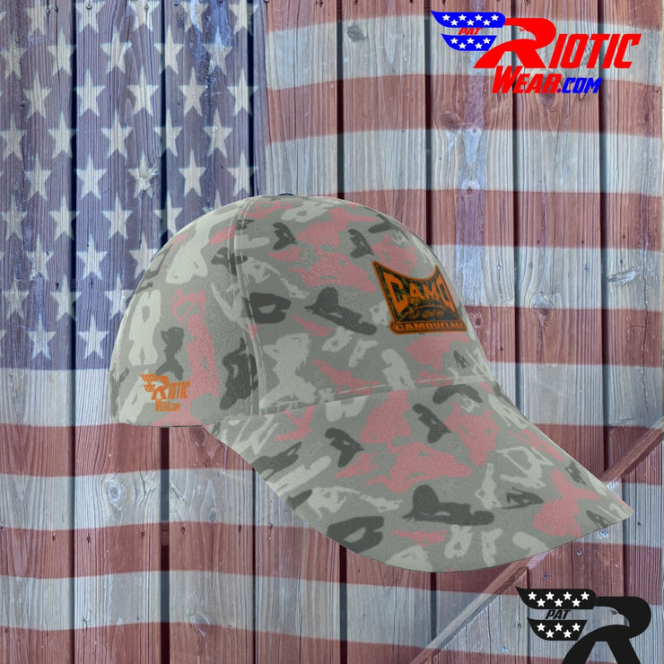 "Light Pink Sexy" Camo Toad Snap-Back Cap