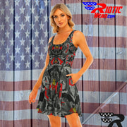 "Dark Red Gun" Camo Toad Day Dress