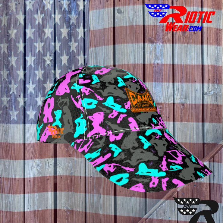 "Pink/Blue Sexy" Camo Toad Snap-Back Cap
