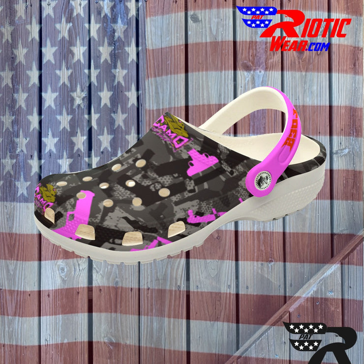 "Camo Toes" Pink (Not Crocs......of sh*t)