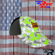 "Light Lime Sexy" Camo Toad Snap-Back Cap