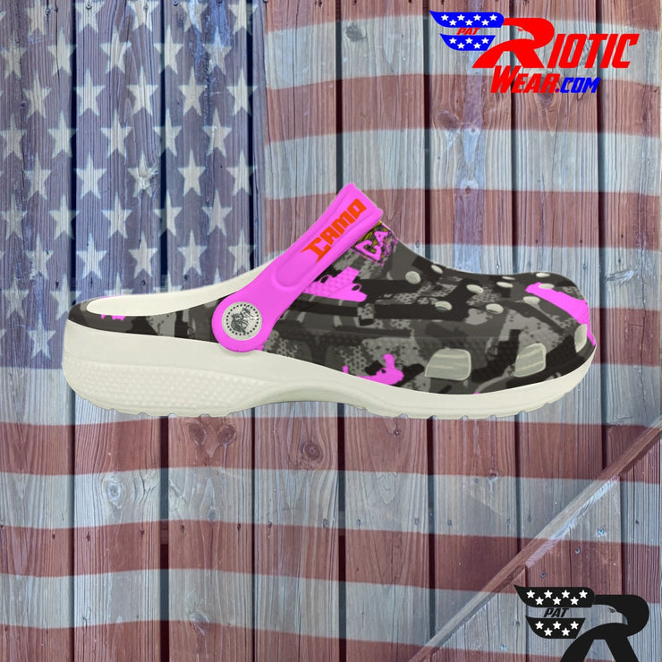 "Camo Toes" Pink (Not Crocs......of sh*t)