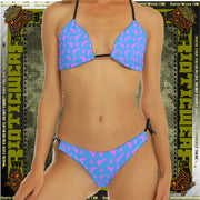 Blue Bang & Boom (Pink Pistol & Grenade) Sling Bikini Swimsuit