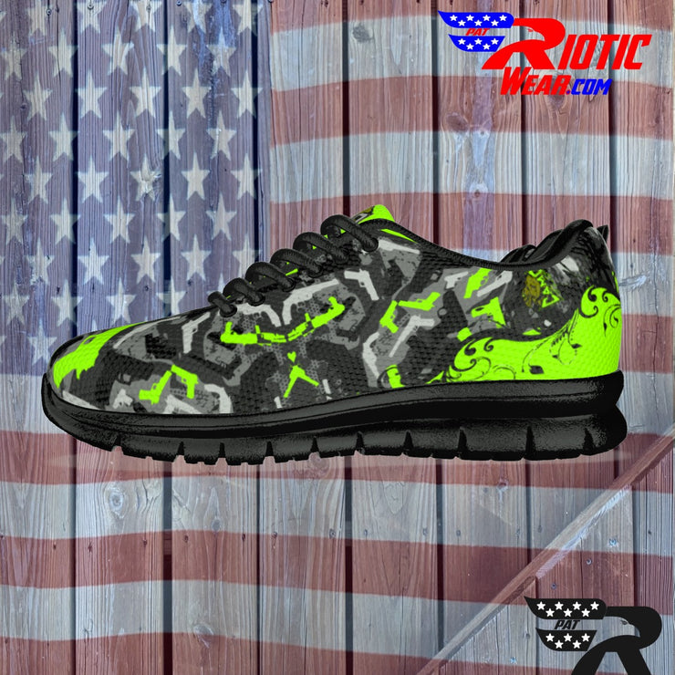 "2-Tone Lime Gun" Camo Toad Sports Shoes