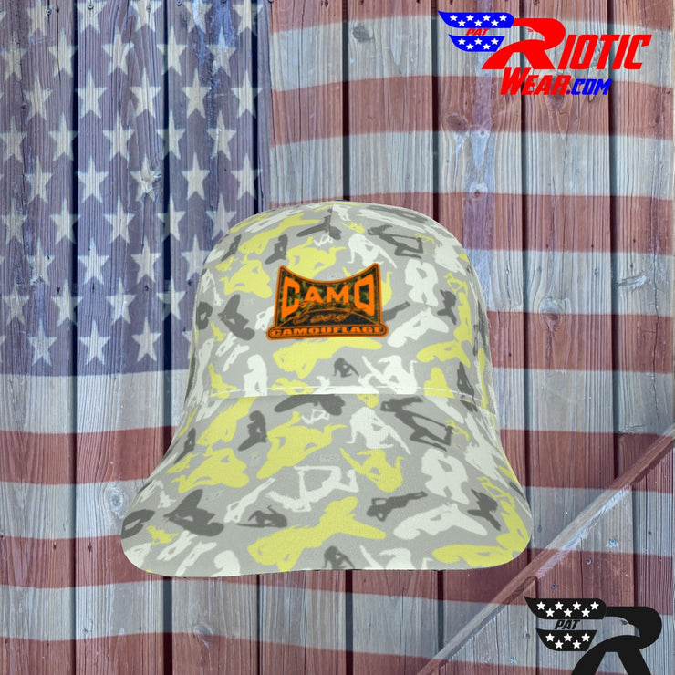 "Light Yellow Sexy" Camo Toad Snap-Back Cap