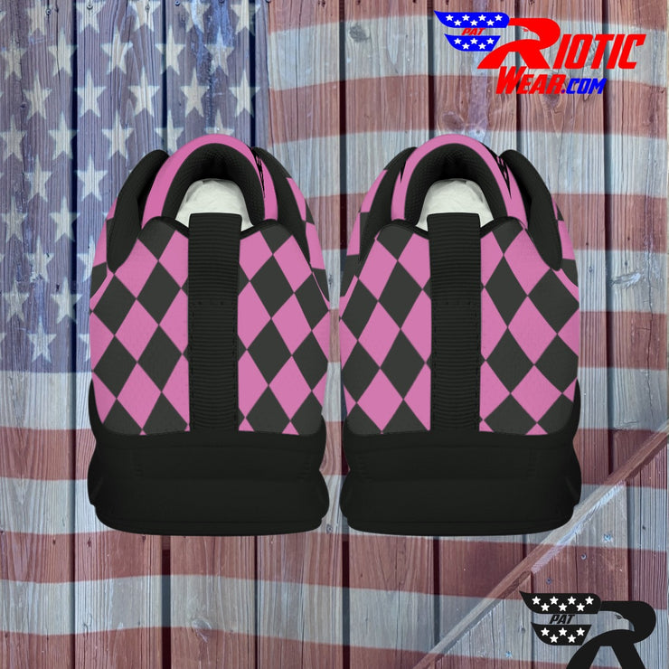 [[ Pink Checkered ]] Sports Athletic Premium Shoes