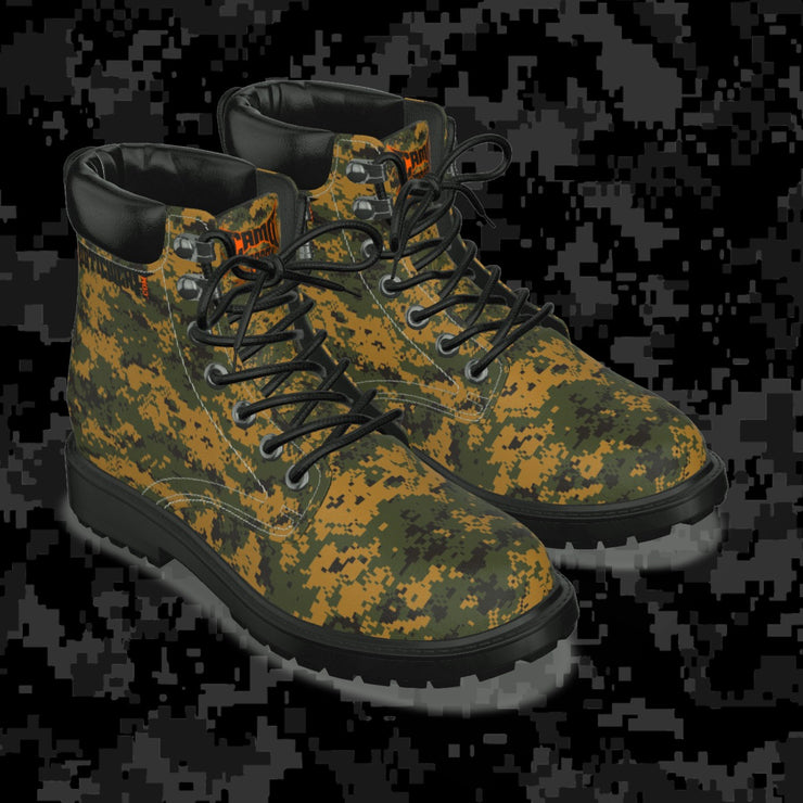 "Digital Steppe" Camo Toad Men's Lace-Up Short Boots