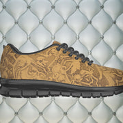 [[ Worked Leather Print ]] Men's Casual Shoe Black Soles
