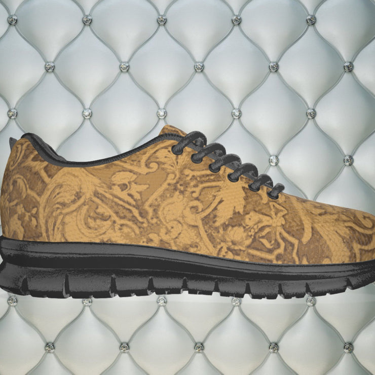 [[ Worked Leather Print ]] Men's Casual Shoe Black Soles
