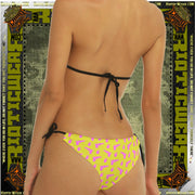 Yellow Bang & Boom (Pink Pistol & Grenade) Sling Bikini Swimsuit