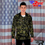 "Digitized Digital-Camo"  Long Sleeve Button Down w/ Logos